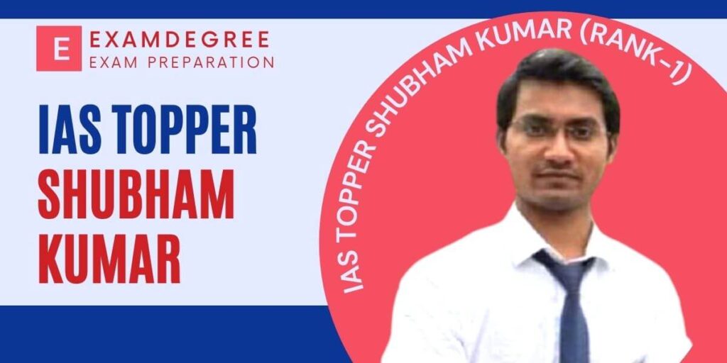 Image of IAS Topper Shubham kumar who score rank 1 in 2020 upsc exam